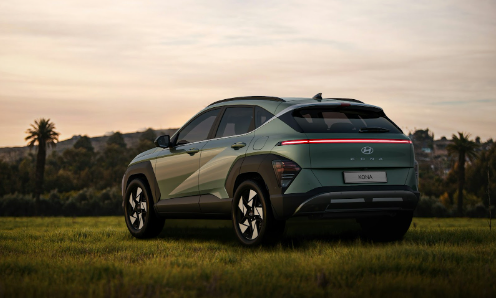 2024 Hyundai Kona parked in grassy field in Dublin, CA.