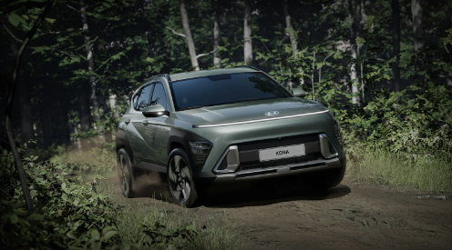 2024 Hyundai Konda parked in forested area near Dublin, CA.