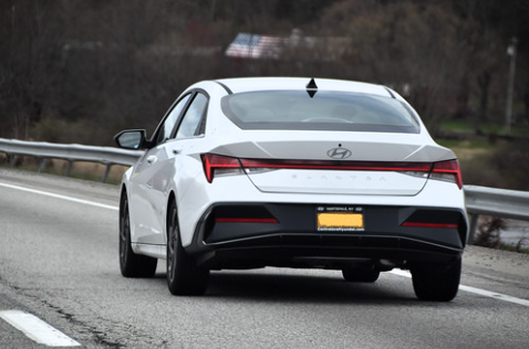 2024 Hyundai Elantra rear exterior shot.