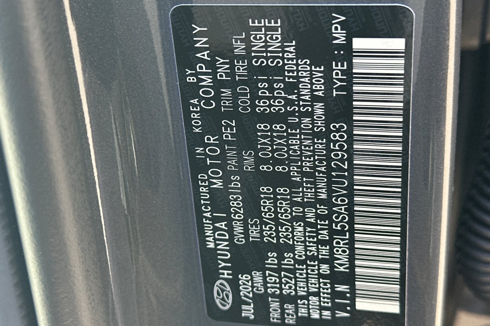 2027 Hyundai PALISADE HYBRID Blue SEL 7 Passenger