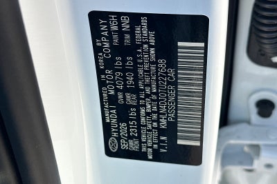2026 Hyundai ELANTRA HYBRID Limited