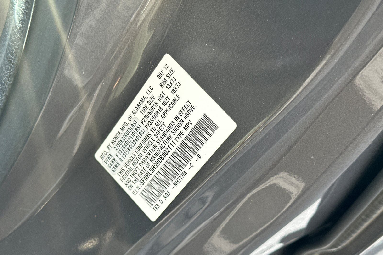 2013 Honda Odyssey Touring