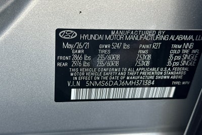 2021 Hyundai SANTA FE SEL Convenience Package