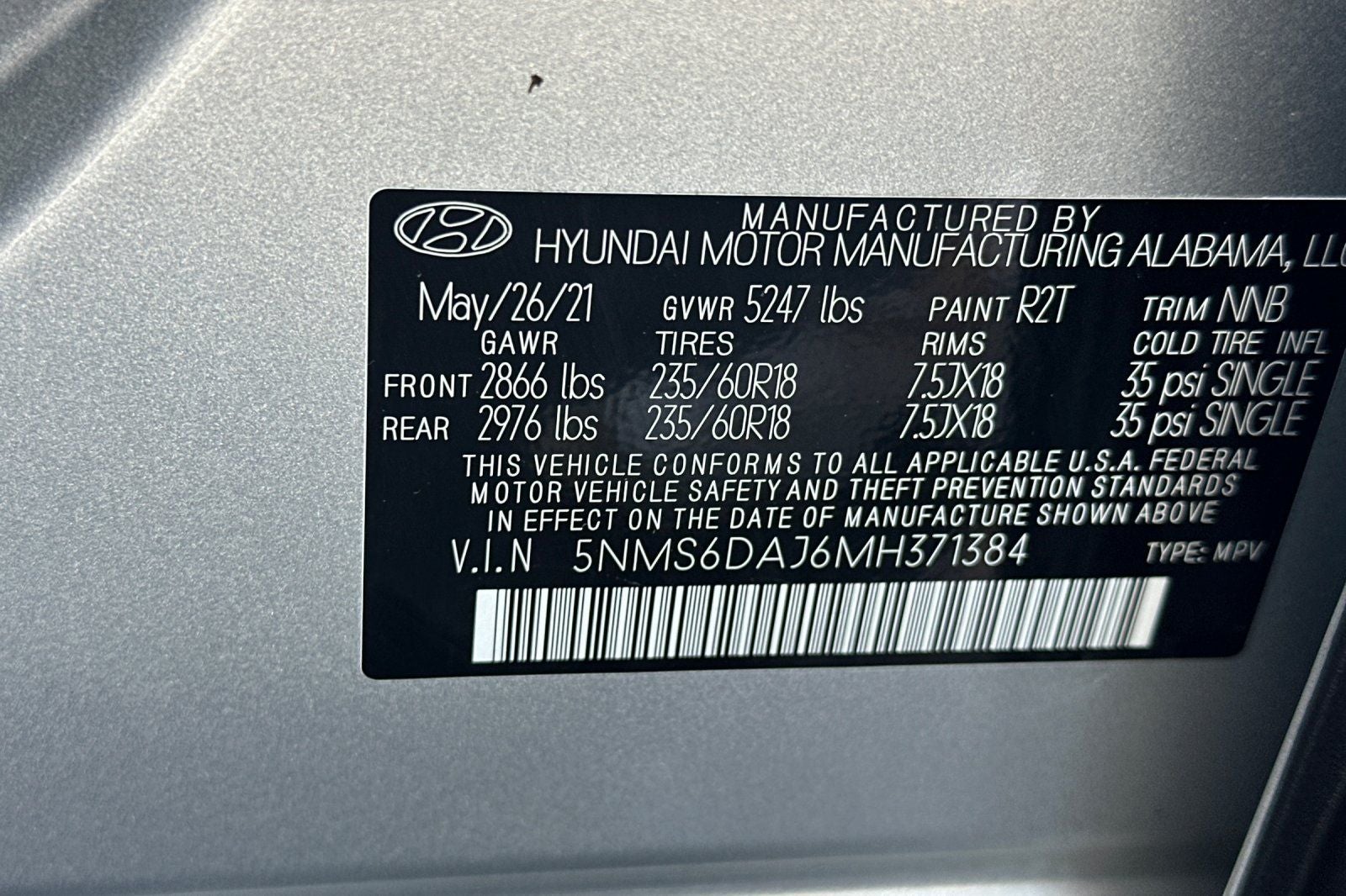 2021 Hyundai SANTA FE SEL Convenience Package